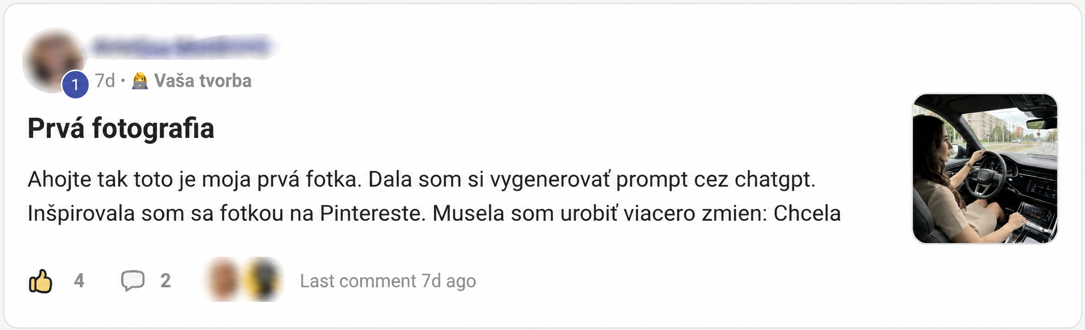 Náhľad z komunity AI Money Camp — príspevok 01
